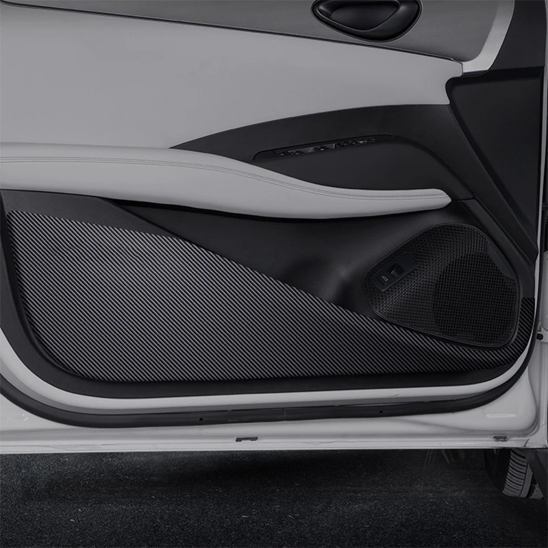 

For BYD SEAL 6 DM-i 2025 2026 2027 Car Door Anti Kick Pad Carbon Fiber Leather Texture Anti Dirt Protective Sticker Accessory
