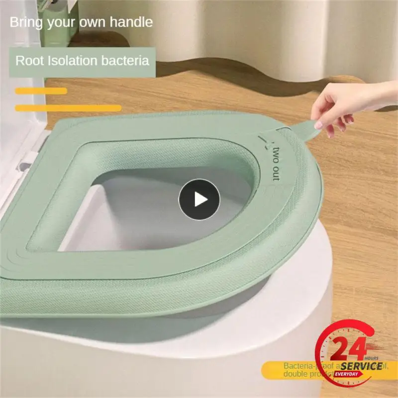 Waterproof Toilet Seat Cover Washable Sticker Bathroom Closestool Mat Universal Toilet Seat Cushion Household Toilet Accessories