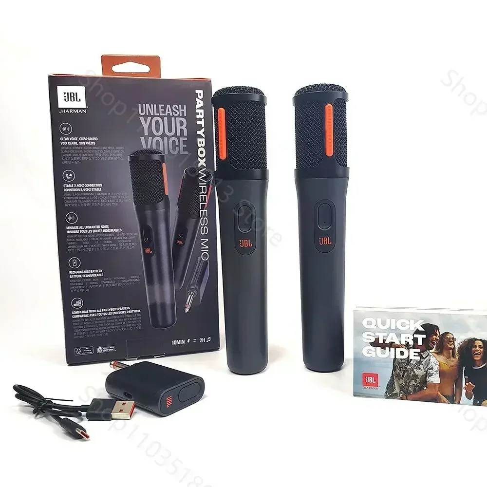 JBL Digital PartyBox PB UHF نظام ميكروفون محمول لاسلكي قابل لإعادة الشحن مع جهاز استقبال ثنائي القناة صوت واضح هش #2