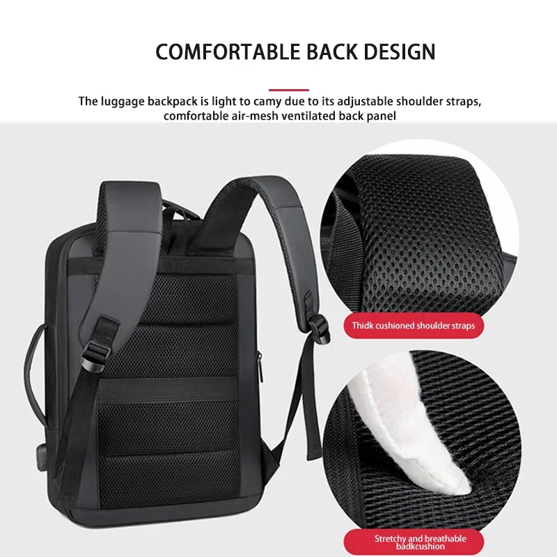 XOKY Men Backpacks Travel Business Hiking Backpacks Laptop Backpack USB Charge Waterproof School BackPack Mochaila For Men