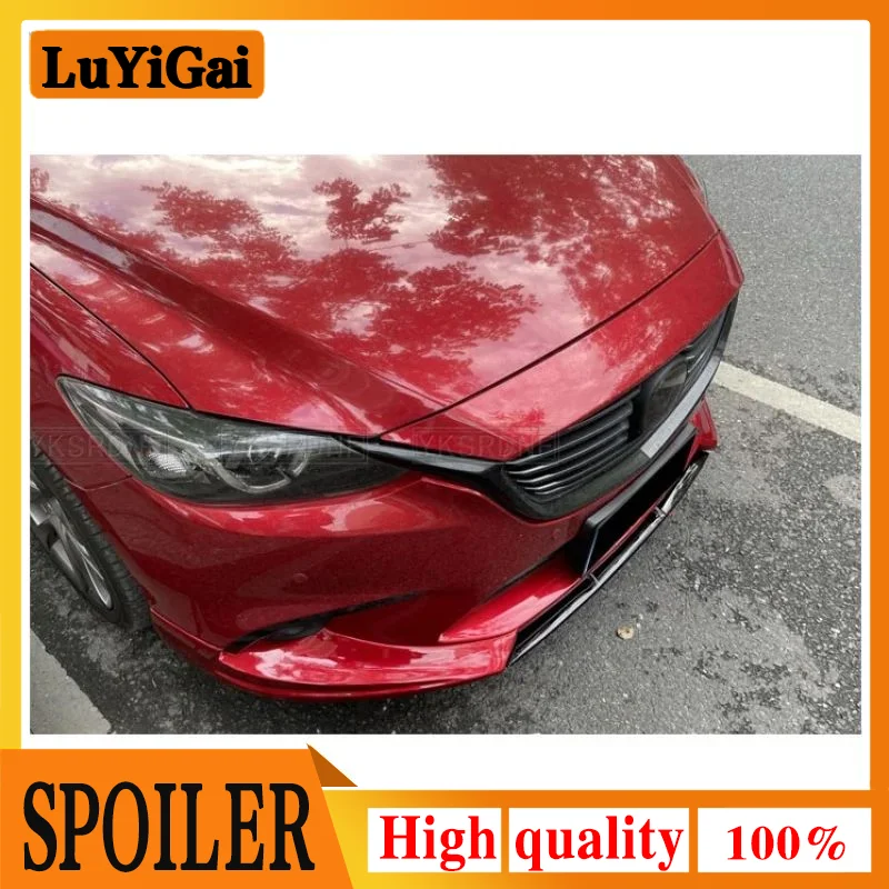 

For Mazda 6 Atenza 2017-2019 ABS Unpainted Color Front Corner Bumper Skid Lip Protector Guard Covers Spoiler 3Pcs Car Styling