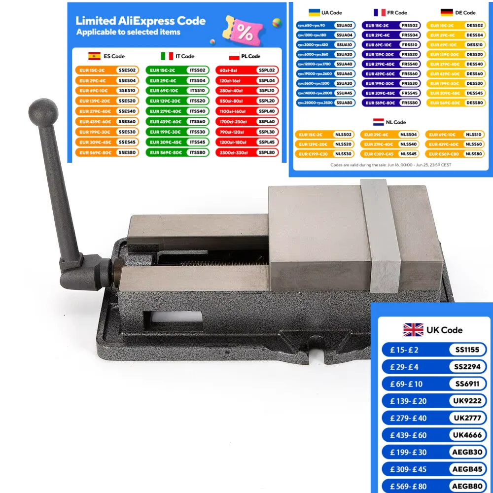 Morsetto per foratrice per fresatura estraibile con morsa di precisione da banco da 6 pollici Blocco accurato