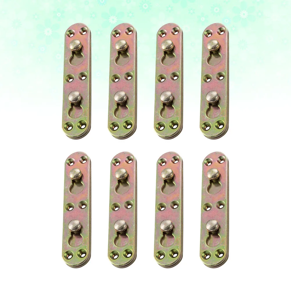 8 قطعة تركيبات السكك الحديدية للسرير معدنية متينة مقاومة للصدأ إطار بين قوسين تجميع سريع لإطارات السرير الألواح الأمامية وألواح القدم والأثاث