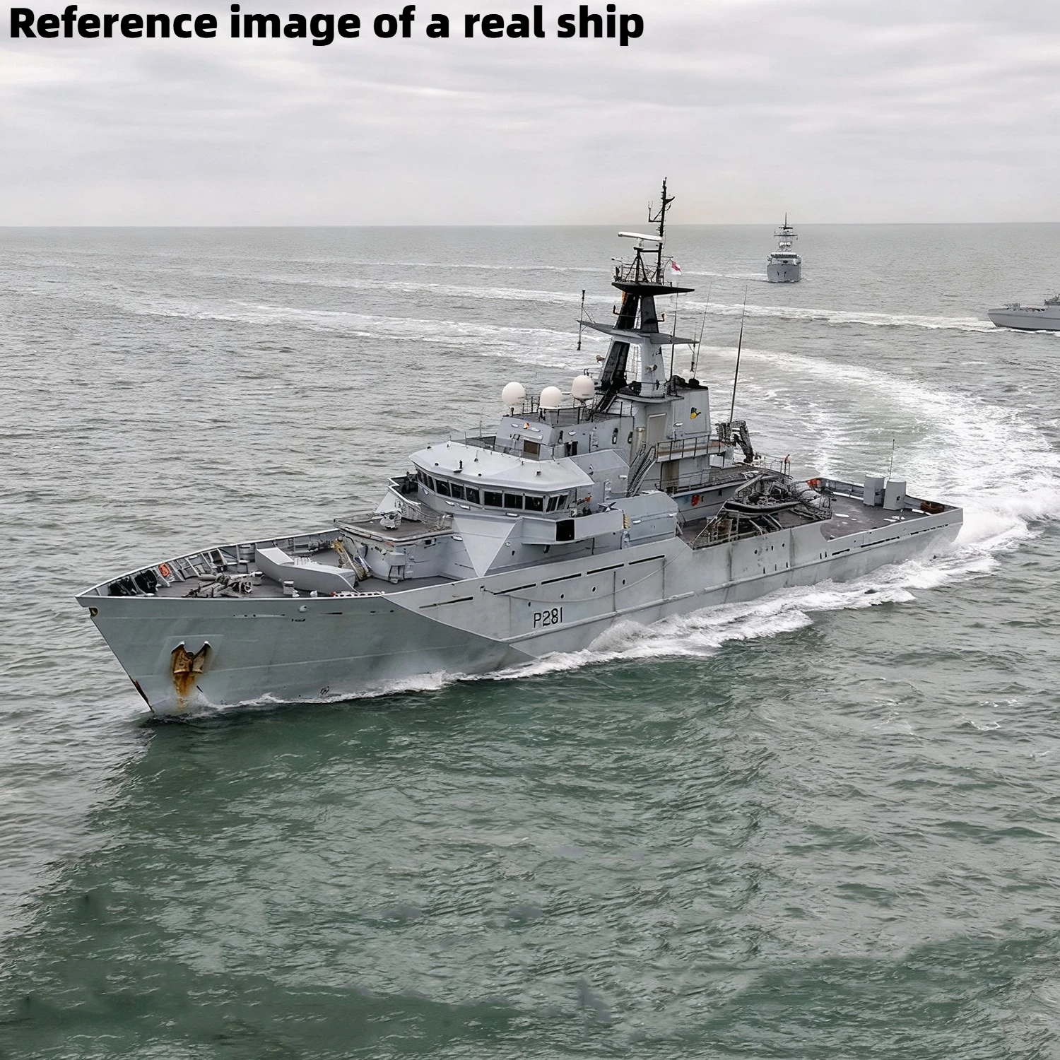 

1/700 River-class Patrol Boat Assembly Model 11.4cm Made of Precision Ships Resin Model Ship Toy Ornament Warship Model