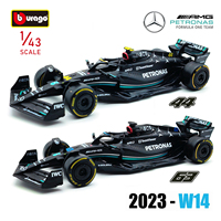 Bburago 1:43 W14 2023 44# Hamilton Mercedes-Amg Petronas F1 Team #63 Russell Alloy Car Die Cast Car Model Competition Vehicles