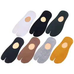 Breathable Soft Cotton Men Summer Japanese Style Split Toe Socks Hosiery Two Finger Socks Short Tube