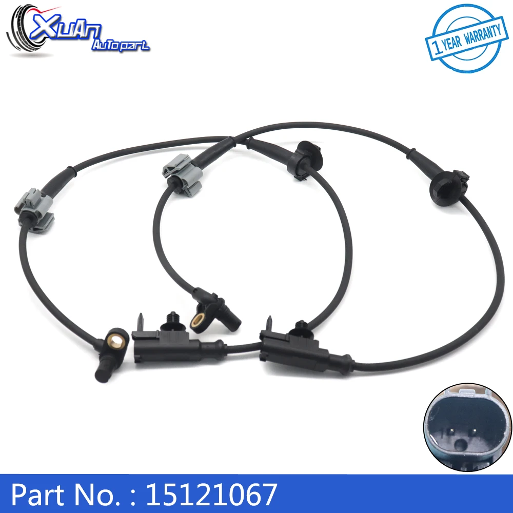 XUAN ABS Sensor de velocidad de rueda delantera izquierda derecha 15229012 Para Chevy Avalanche Silverado 1500 GMC Sierra Yukon XL Cadillac
