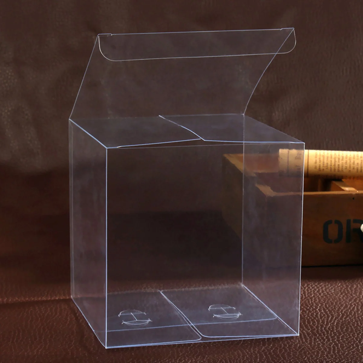 

10pcs Transparent Cube Box Clear Candy Treat Box Plastic Gift Packing Box for Baby Shower Wedding Birthday Party - 10x10x10cm