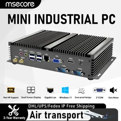 MSECORE MK200 Intel Core I7-1165G7 Fanless Industrial Mini PC Windows 11 Portable Computer 2xDDR4 2xCOM Linux 4K WIFI HD