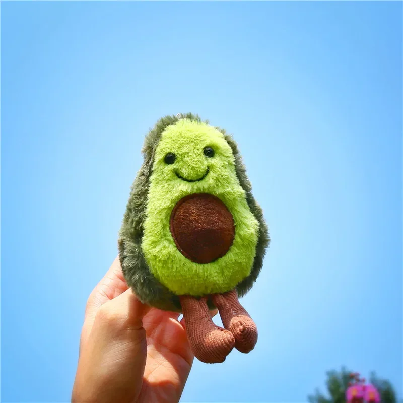 13cm Cute Avocado Keychain Stuffed Plush Filled Doll Toys Key Ring Child Christmas Gift Girl Baby Children Small Women Key Chain