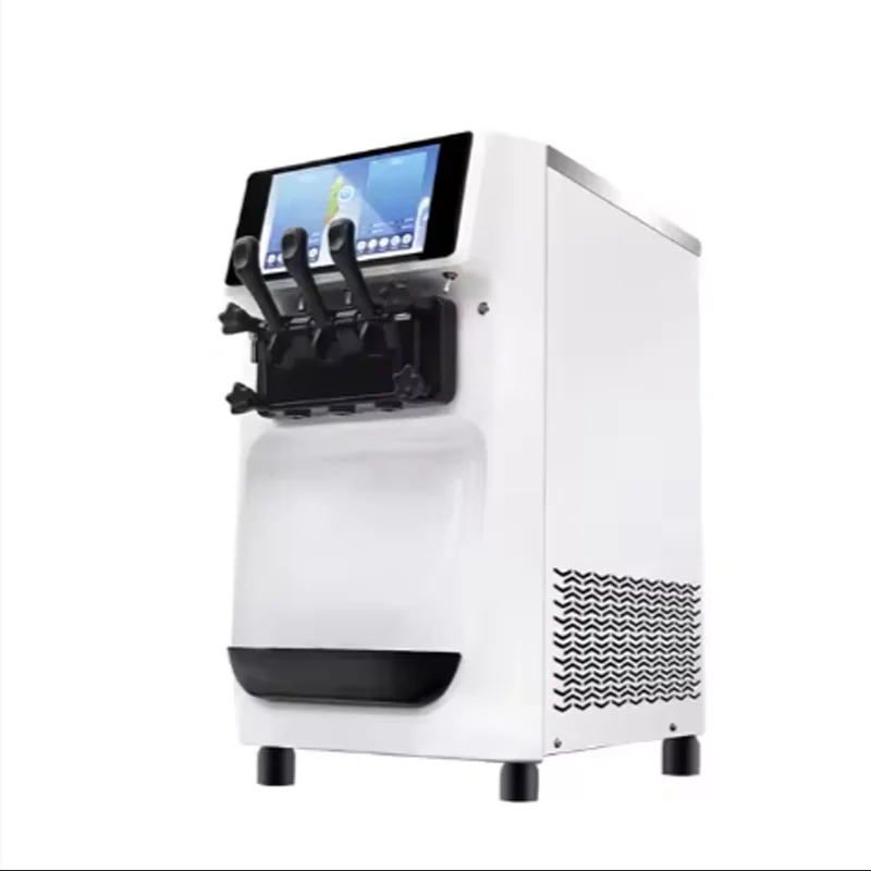 Máquina automática de sorvete de iogurte com sabor misto macio
