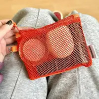 Dual-Layer Mesh Storage Bags Portable Travel Makeup Bag with Zipper Mini Toiletries Cosmetics Organizer Simple Stationery Bag 2