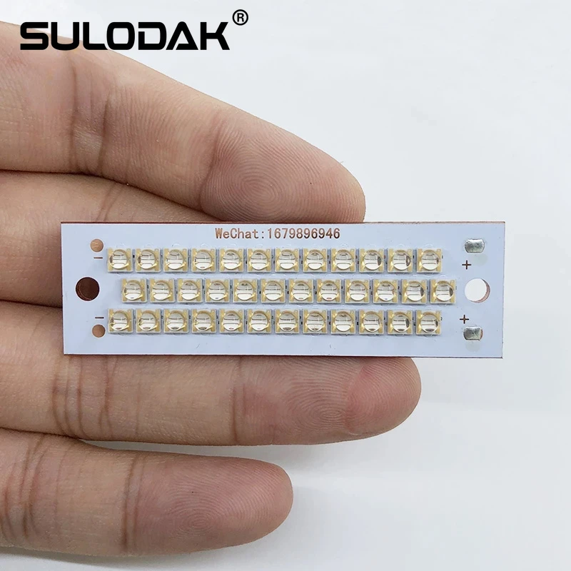 Modulo UV LED da 90W per luce fotopolimerizzante con inchiostro Gel ultravioletto stampante Flatbed UV a lunga durata cura quarzo 365nm 395nm 3535 Chip lampada UV Bead