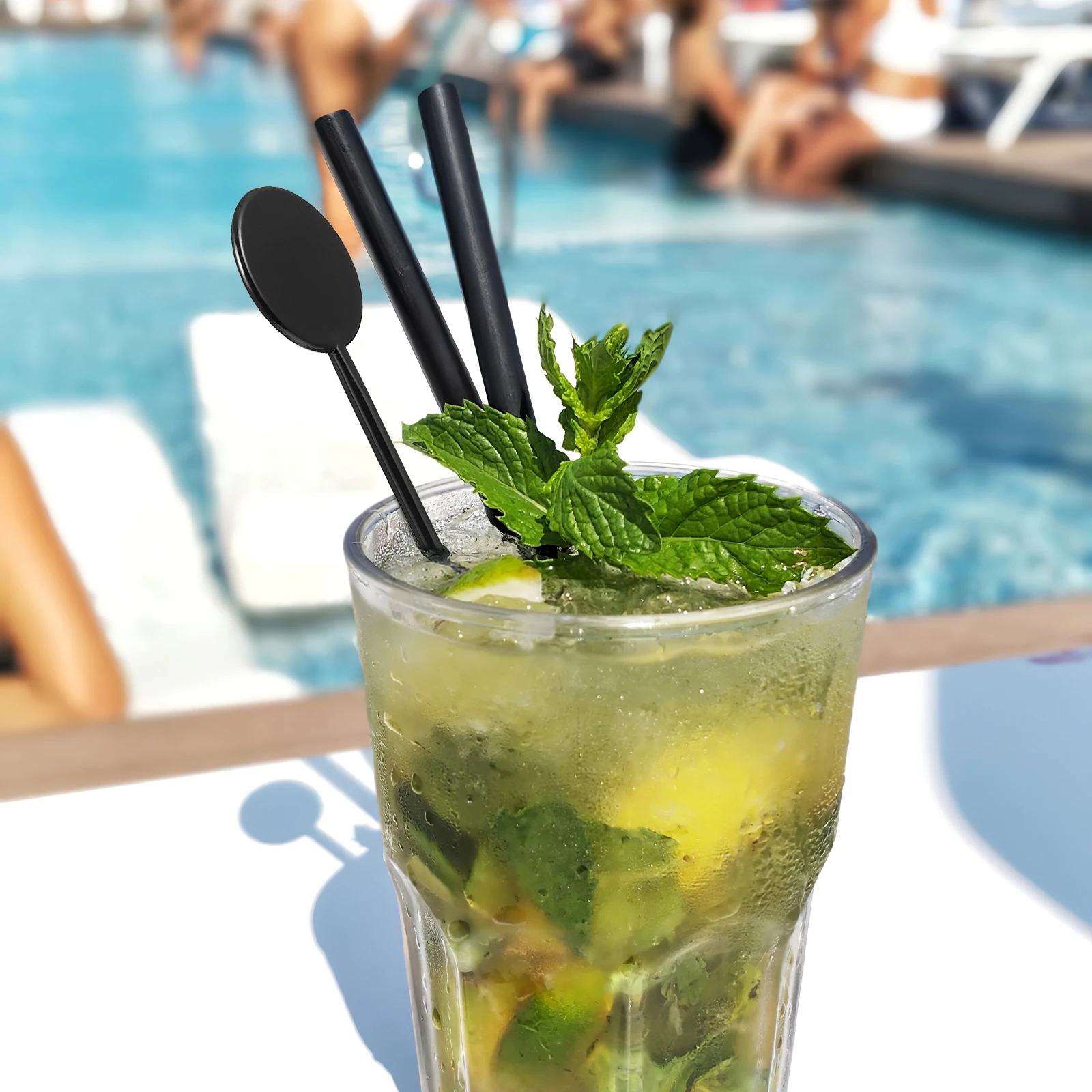 

100 Pcs Swizzle Stick Drink Stirrers Cocktail Accessories Reusable Plastic Coffee Juice Mixer Beverages Bartender Tools