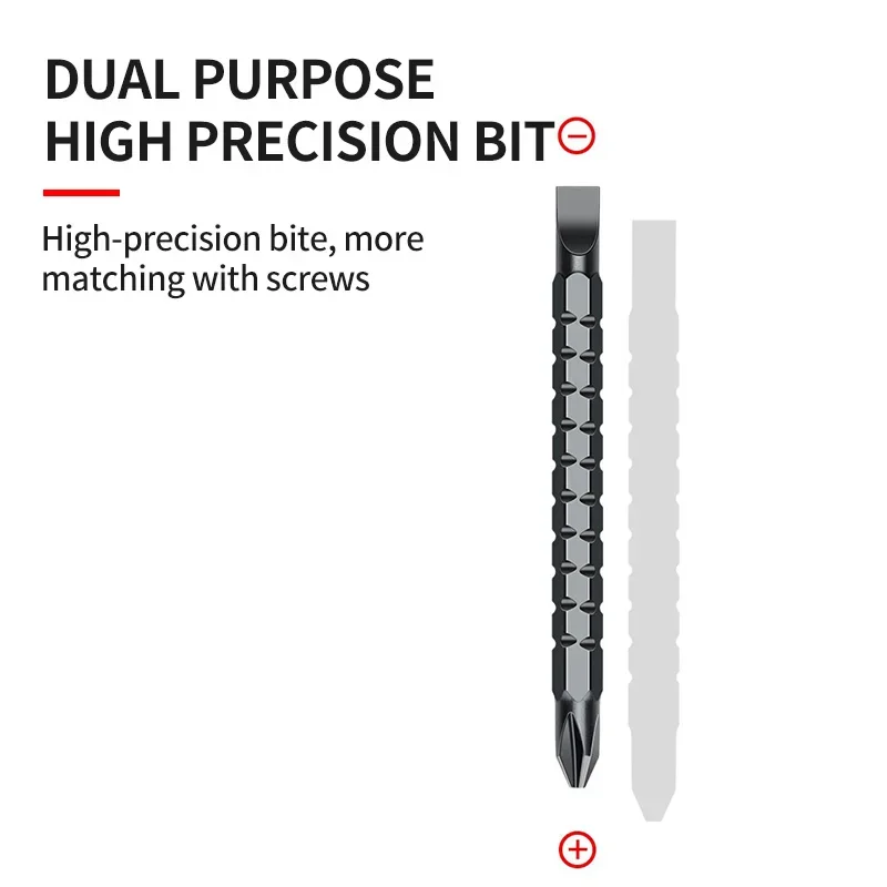 2 in 1 Mini Combination Slotted Phillips Ratchet Screwdriver Short Handle CRV Steel Bit Retractable Portable Manual Repair Tool