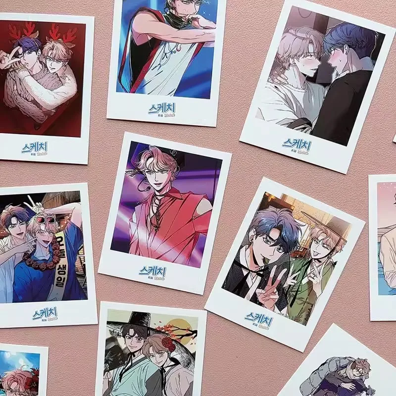 40 Pcs/Set Korean Manwha Sketch Lomo Card Lee Joobin, Choi Ilkyung Manga Characters Mini Postcard HD Photocard Fans Gift