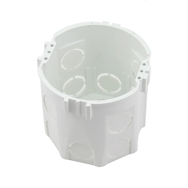 Livolo EU Switch Wall Mount Junction Box,White Plastic Materials Dark Box,Type 86 Cassette Outlet for Switch