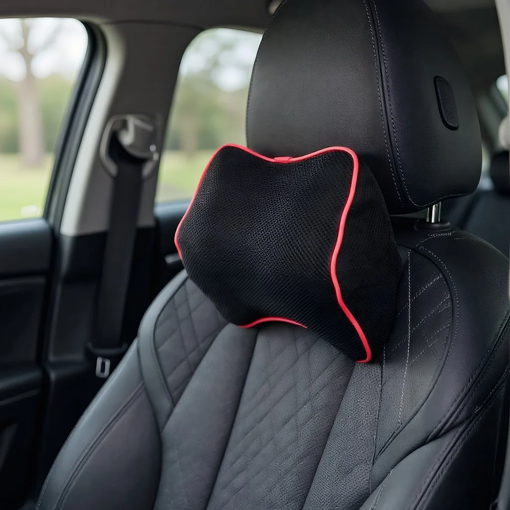 

Car Headrest Neck Pillow – Memory Foam Breathable Neck Cushion for Auto Support