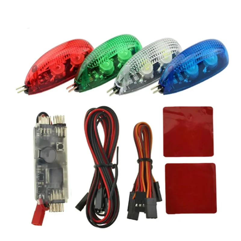 RC Led Light 5V 12V Intelligent LED Night Flight Navigation Searching Light Red Green Blue White for Fixed Wing Quadcopter Lamps