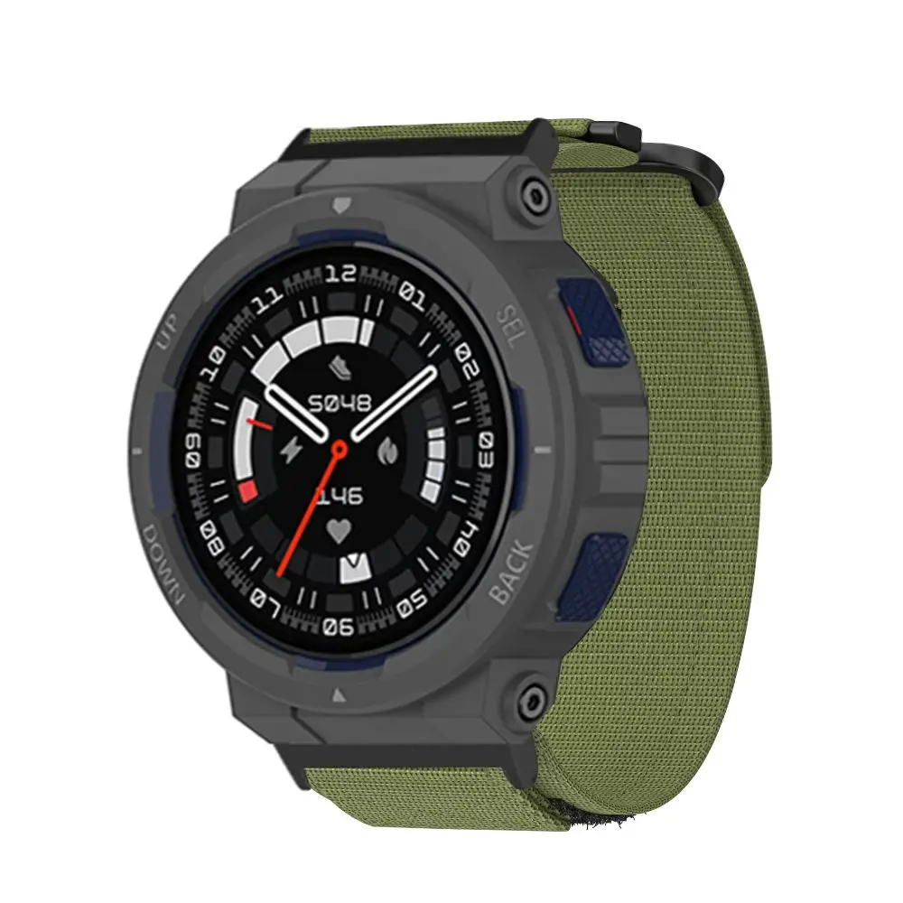 Outdoor Sports Nylon Loop Strap Watch Band for Amazfit Active Edge(A2212) Bracelet Watch Replacement Quick Release Watch Strap