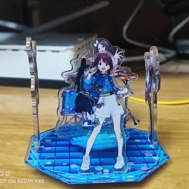 Anime GIRLS BAND CRY ISERI NINA Rupa EBIZUKA TOMO Cosplay Acrylic Figure Stand Rotate Standing Plate Ornament Accessories Gift