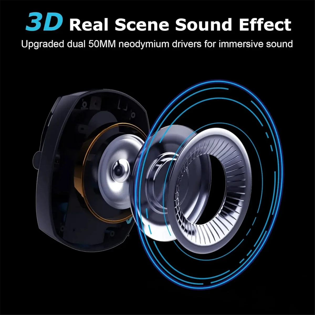 AT42 Headset Gaming Nirkabel dengan Mikrofon 2.4G Headphone Bluetooth USB 3.5Mm Berkabel 3 Mode untuk PC,Laptop,, Putih