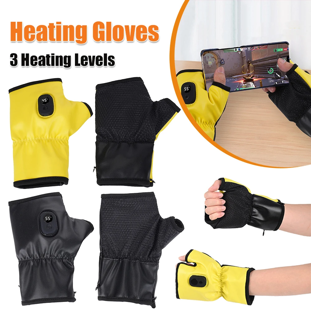 

Тепловые перчатки с электрическим подогревом для мужчин и женщин, перезаряжаемая батарея, катание на лыжах, сноуборде, велоспорт, USB-перчатки с подогревом без пальцев