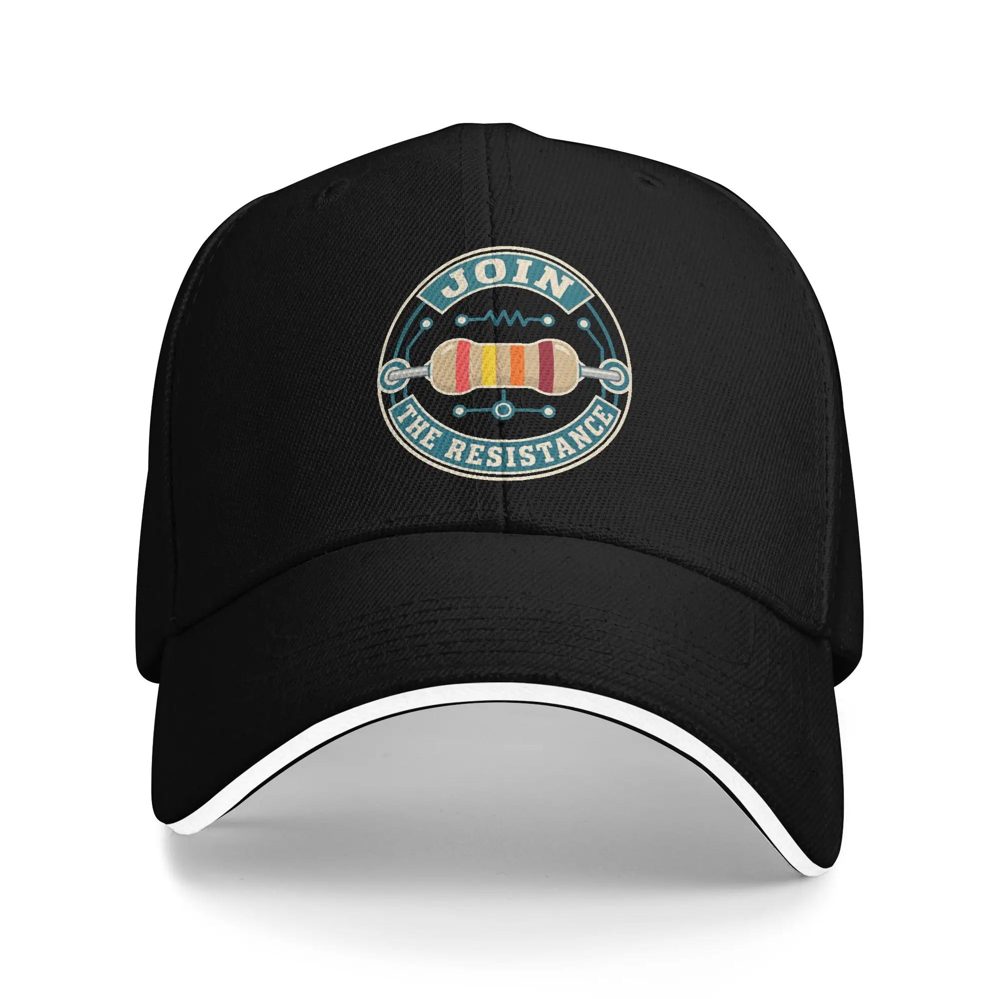 Funny Join the Resistance Engineer Sandwich Cap Men Women Casual Baseball Caps Resistor Washable Sun Caps All seasons Hat Adult