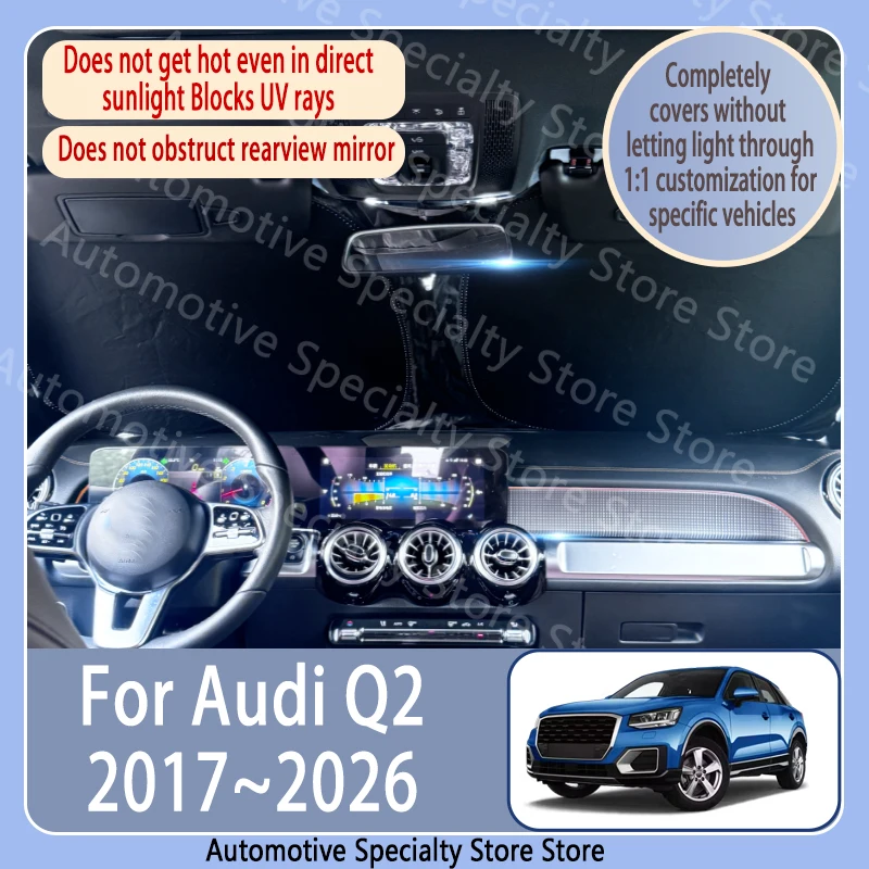 

For Audi Q2 2017~2026 25 Car Front Windshield Sunshade Fold Shade UV Shade Solar Sun Shade Privacy Curtain Car Auto Accessories
