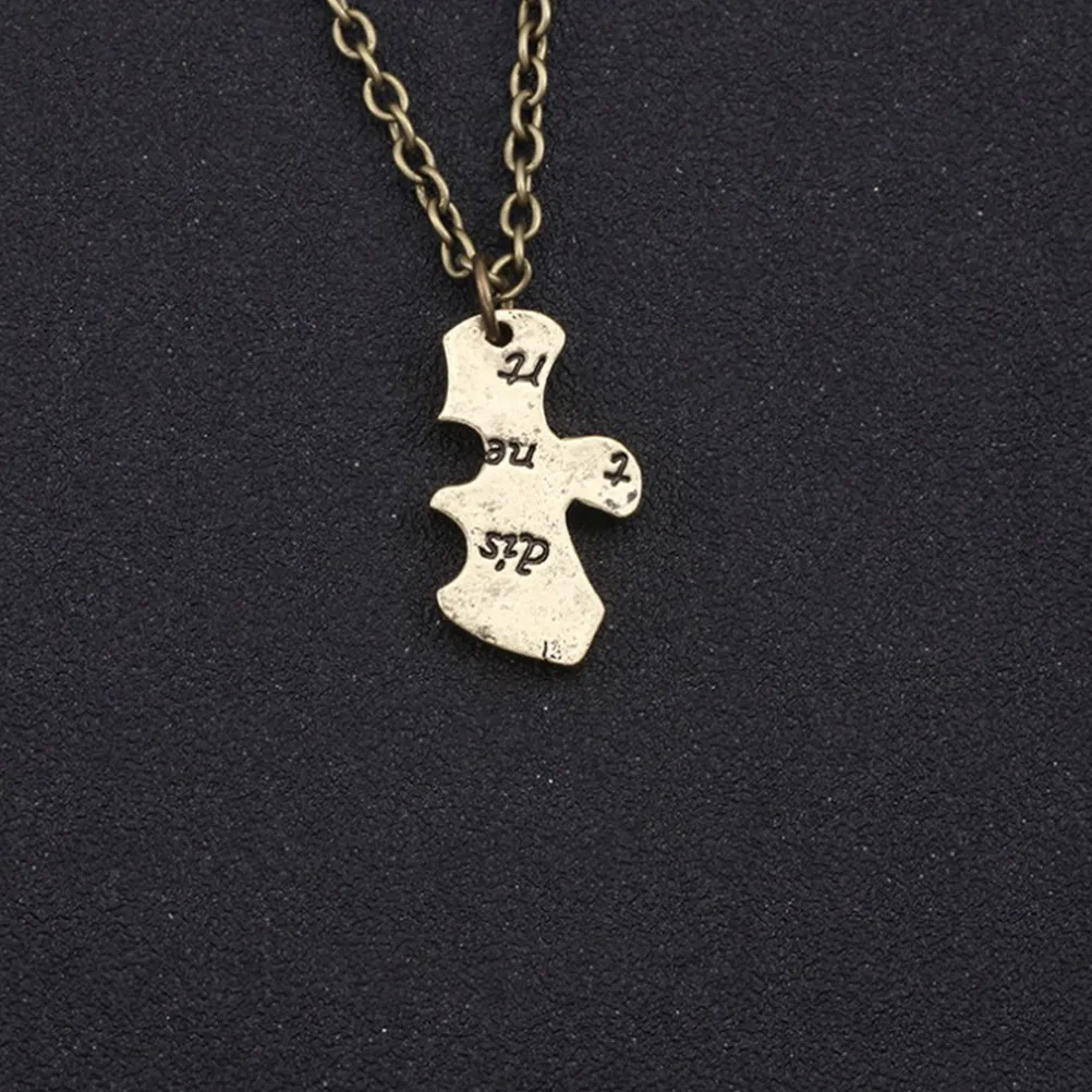Juego de 6 Collares de la Amistad con Diseño de Rompecabezas que Simulan el Amor y el Cariño, Collares a Juego para Mejores Amigos, Joyería de Moda