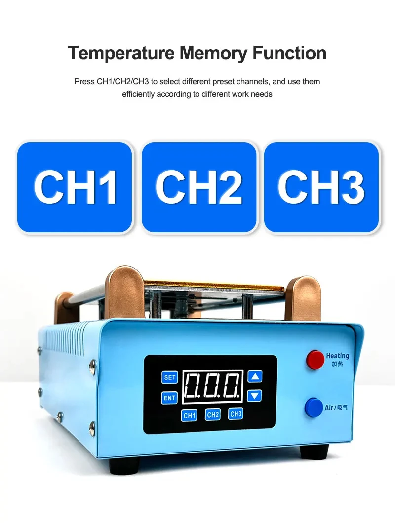SUNSHINE S-918K 8.5-Inch 110V-220V LCD Vacuum Separator Machine Mobile Phone Display Glass Removing LCD Screen Repair Separator