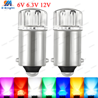 2x BA9S T4W Led Bulb T2W T3W DC 12V 6V 6.3V H5W 12913 12910 12929 LED 2835 SMD Pinball Indicator Car Light License Plate Bulb