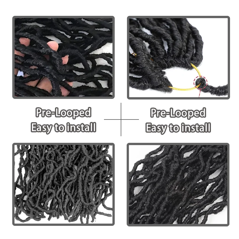 18-дюймовые синтетические мягкие локоны для вязания крючком, 7 упаковок, искусственные локоны, вязанные крючком волосы, предварительно закрученные в петлю, локоны богини, вязанные крючком косы для волос