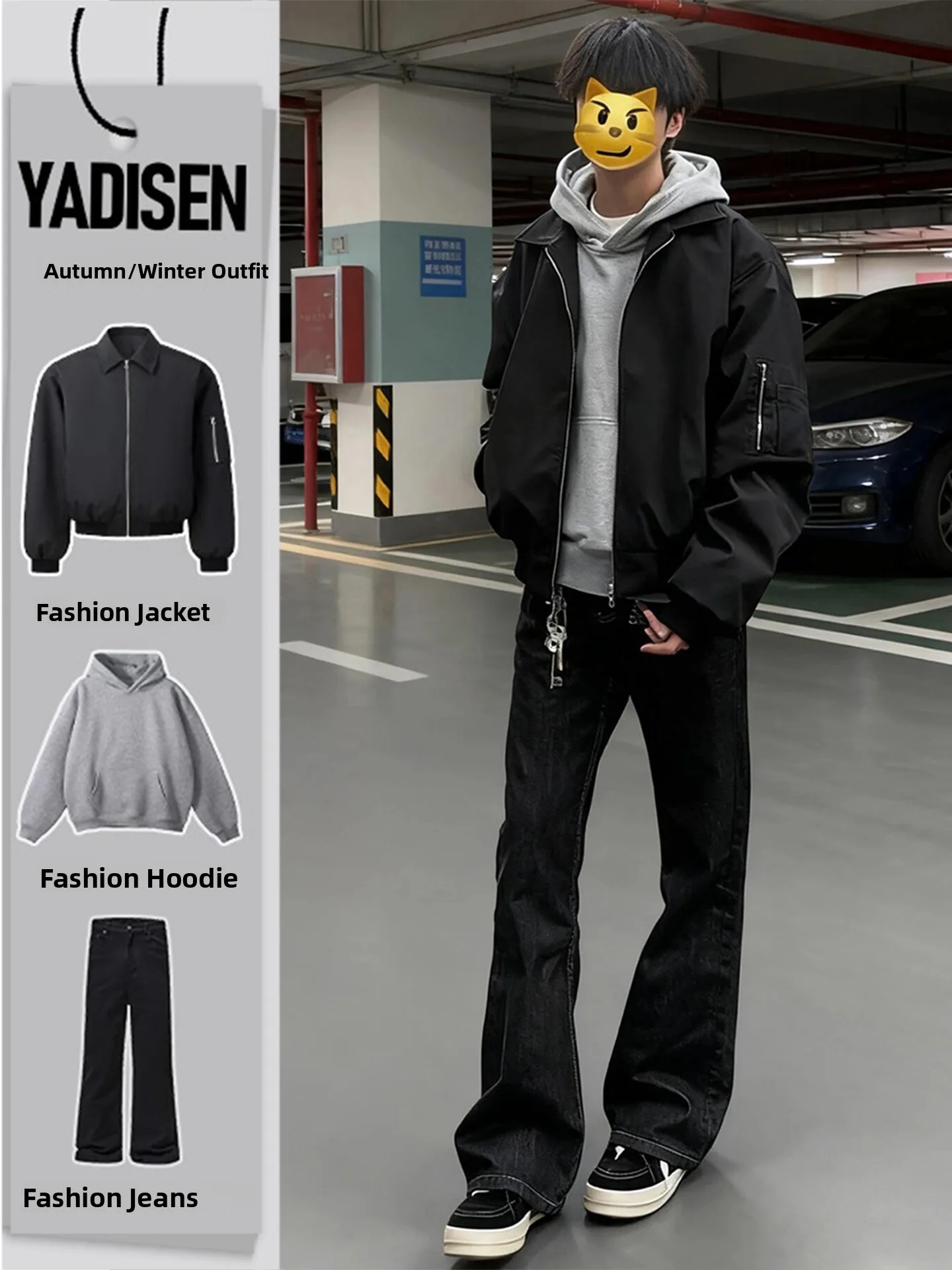 

American Sle MA Pilot Jaet Cotton Sportswear for Men Cleanfit Long Sve Thiened Winter Coat Stand Edition