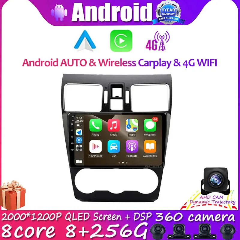 

Android 14 Car Radio Multimedia Video Player For Subaru WRX Forester 2016 2017 2018 2019 2020 Navigation GPS 9'' IPS Screen BT