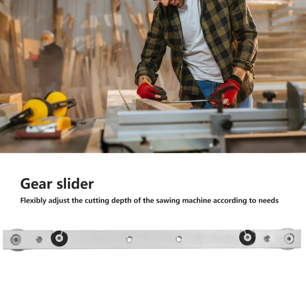 Sturdy Aluminium Alloy Miter Bar Rail Runner Silver Easy Clamping Sliding Miter Guide T-Slot Track Woodworking Tool