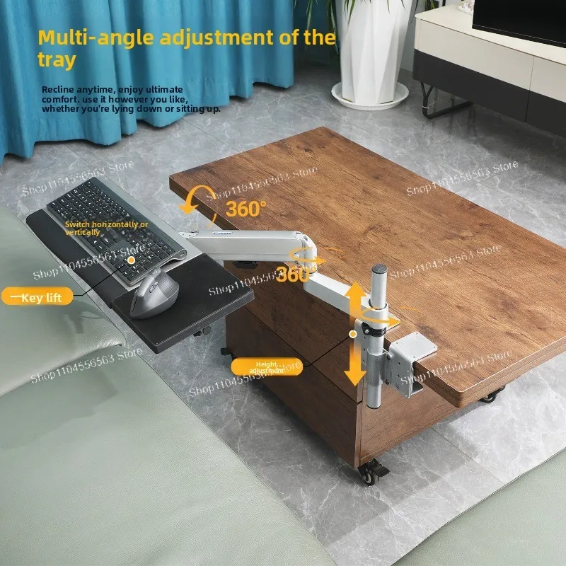Rotatable and Retractable Robotic Arm Lifting Bracket Living Room Coffee Table Sofa Office Computer Keyboard Mouse Bracket