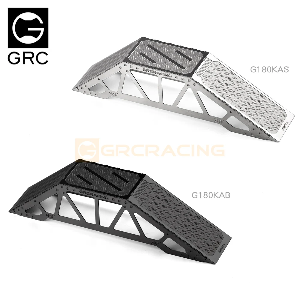 GRC SCale Obstacle Ramp Barricade Desktop Climbing Scenmce Props Stainless Steel  For 1/18 1/24 1/12 TRX4M SCX24 FCX24m #G180KA