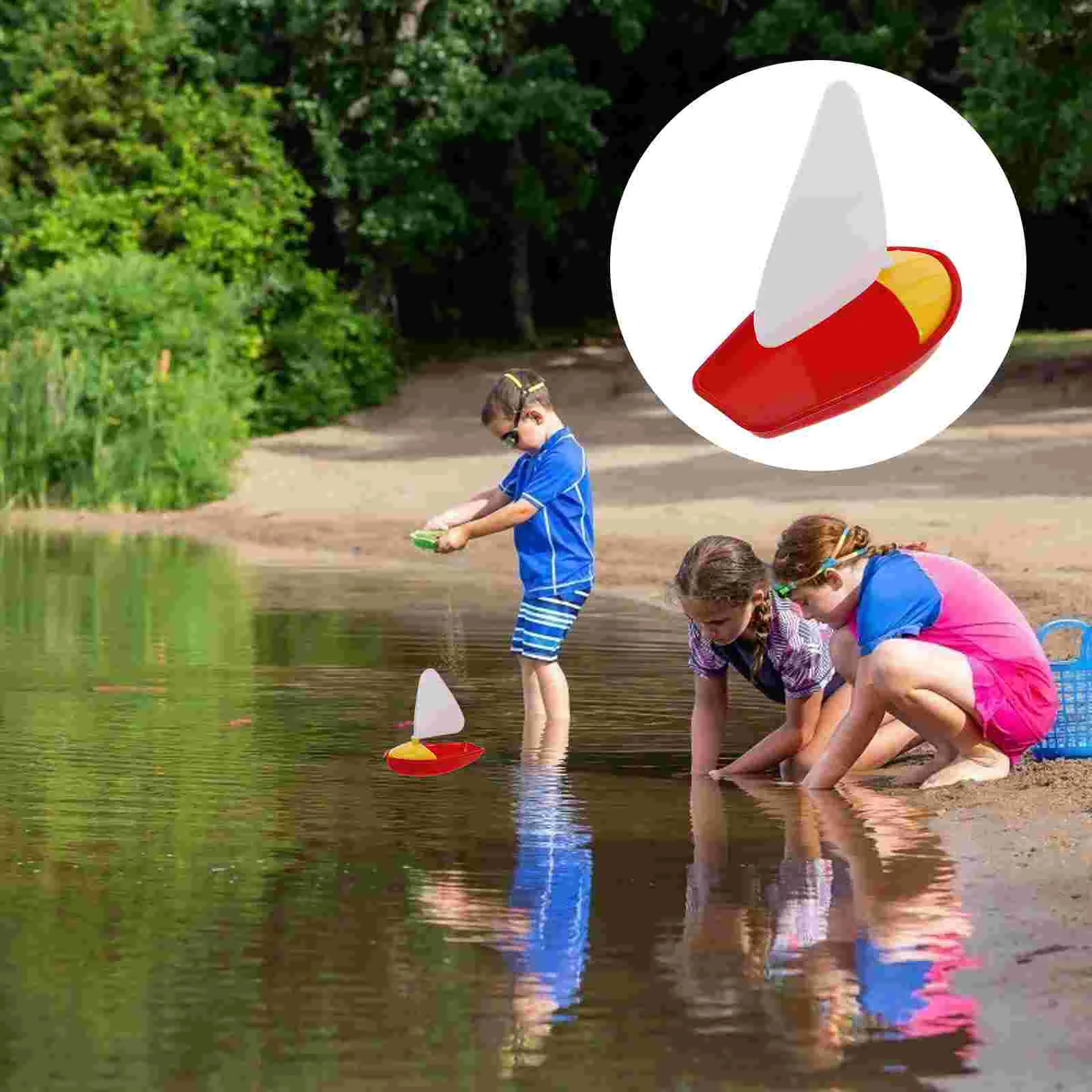 Wasser Segeln Spielzeug Badespielzeug Boote Badewanne Badewanne Angeln für Kinder Baby Strand schwimmend