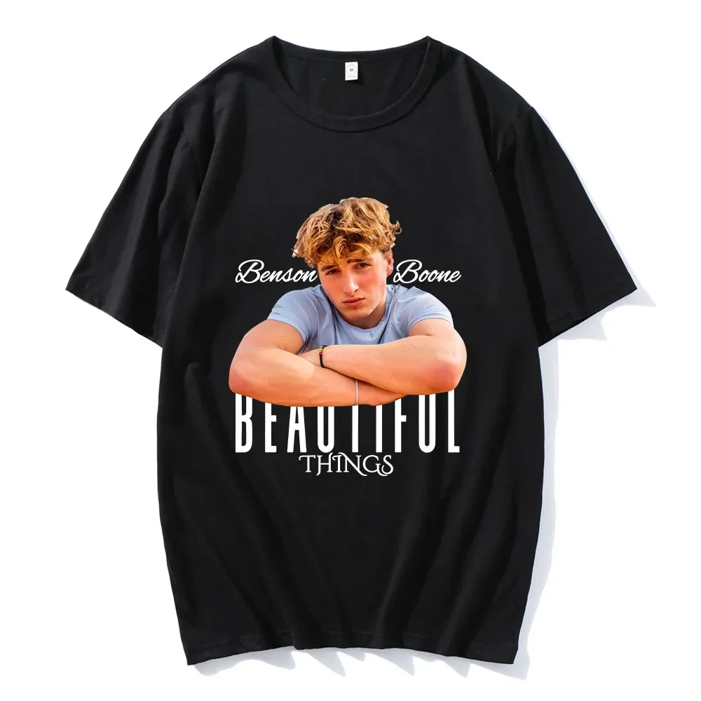 Cotton Mens Summer T-shirts Beautiful Things Benson Boone Printing Tee-shirt Short Sleeve Casual Unisex Tshirt Graphic Print Tee