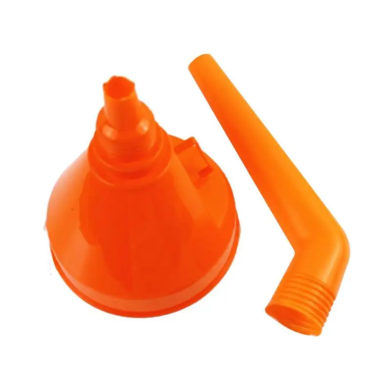 Flexible Funnel Oil Funnel For Cars With Handle Transmission Fluid Funnel Oil Tank Funnel In Orange For Car Oil Automotive