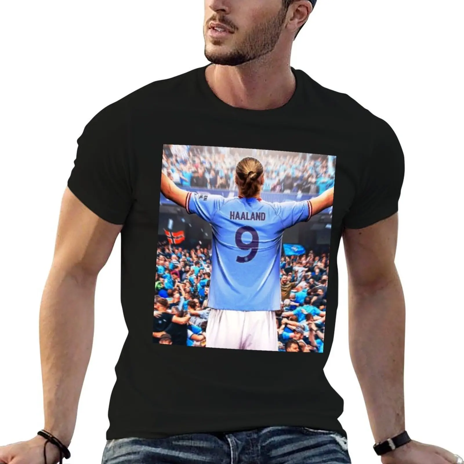 

wallpaper man T-Shirt shirts backside graphic essential shirts t tees t t shirt anime for Haaland oversize