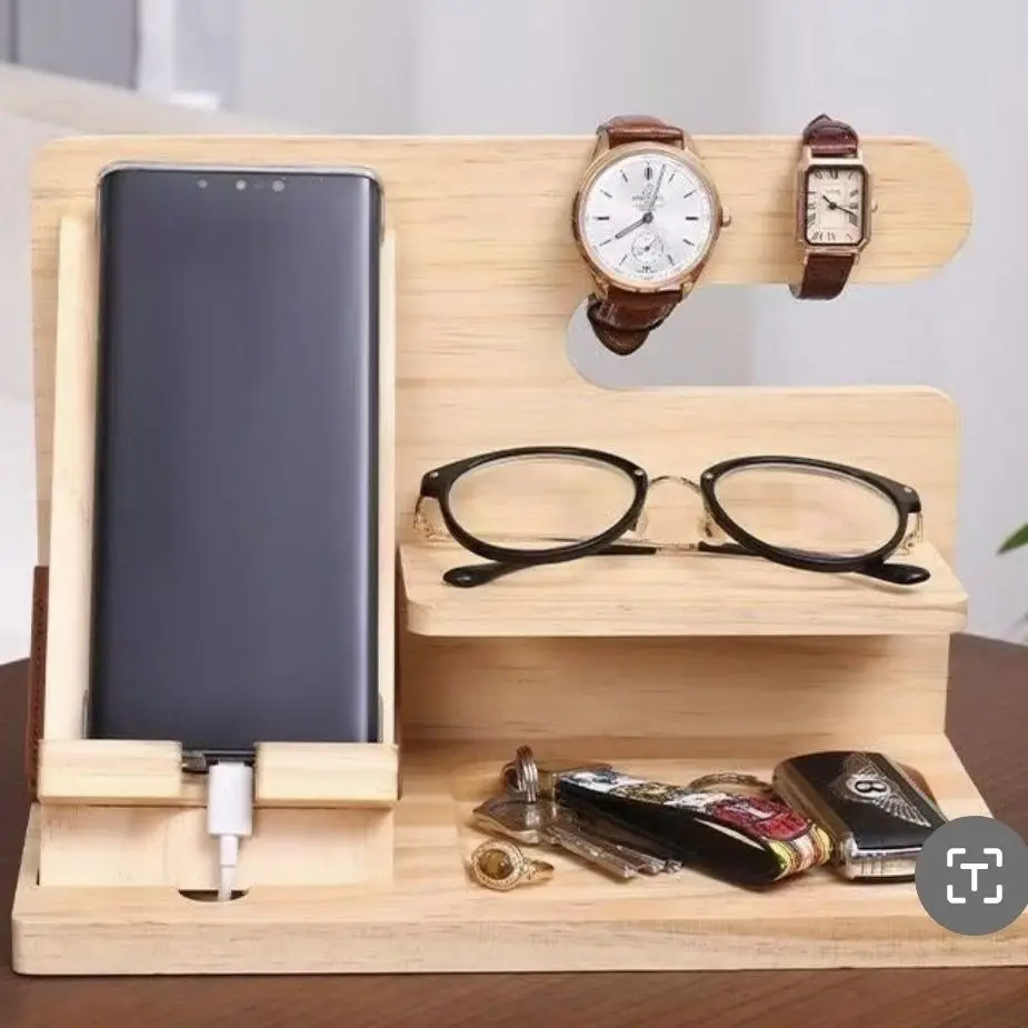 Desktop pine storage rack, bedside bracket, watch ring, storage rack, bedroom glasses, earphones, sundries rack.