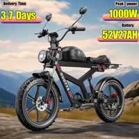 DUOTTS F20 E-Bike 1000W Peak power 52V27AH Battery Hydraulic braking Electric Bicycle 20-Inch Fat Tire all terrain Electric Bike