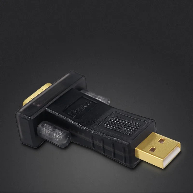 DTECH DT-5001A(GT) 금도금 인터페이스 타입 A USB2.0 to RS232 DB9 시리얼 포트 9핀 어댑터