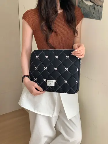 Imagen 2 del producto Funda para ordenador portátil con lazo de 11/13/14/15/15,6 pulgadas, funda suave y ligera para tableta, bolsa de ordenador a prueba de golpes para Macbook/Ipad/Samsung