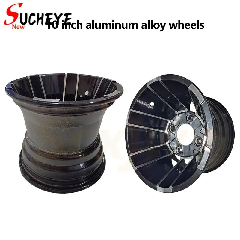 ATV 10-inch Aluminum Alloy Front and Rear Wheels for Four-wheel Vehicles, ATV, Go-karts, Tires22/20X10-10 23/21X7-10