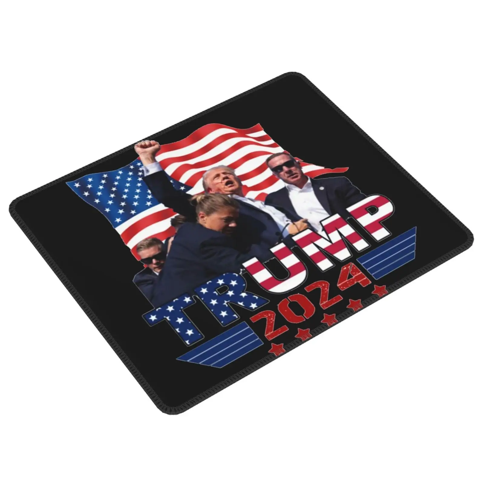 Trump Fight 2024 Hot-Selling Square Mouse Pads Comfortable Gaming Mousepad Mouse Mat Keyboard Mats Desk Pad 22x18cm