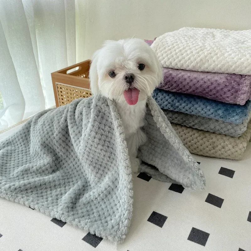 Pet Blanket Pineapple Fleece Cat Bath Towel Pet Bedding Dog Blanket Puppy Supplies Cute Blankets Dog Blankets Pet Bed Sheets