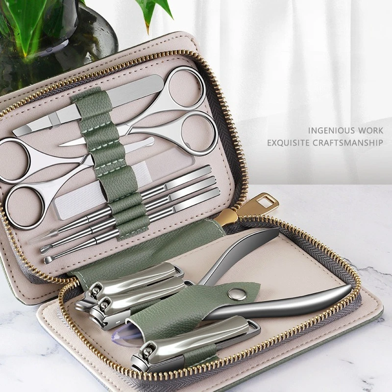 11-Piece Stainless Steel Nail Tool Set,Anti-Splash Clippers & Scissors for Manicure Pedicure High Quality Sharp Durable Grooming